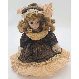 Ashley Belle Collection Limited Edition Porcelain Sitting Doll Grace Curly Hair